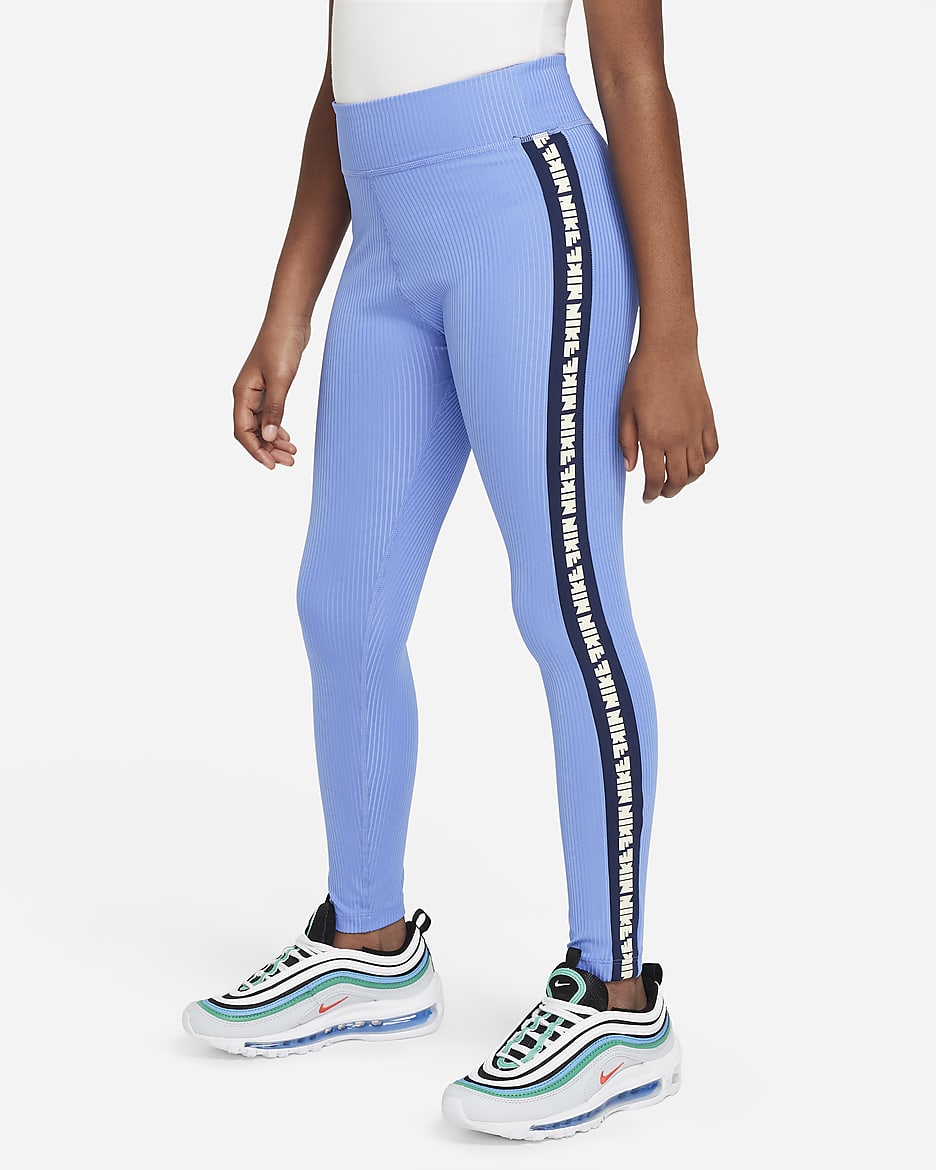 Nike Sportswear Dri FIT Big Kids Girls Leggings. Nike